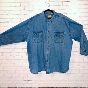 C.e.Schmidt 3X  Denim Button-Up Shirt 
Business Casual Work Dress Church Big Man